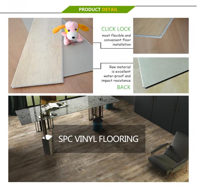 4mm Floating Vinyl Plank Flooring Squares Natural Colors Long Durability